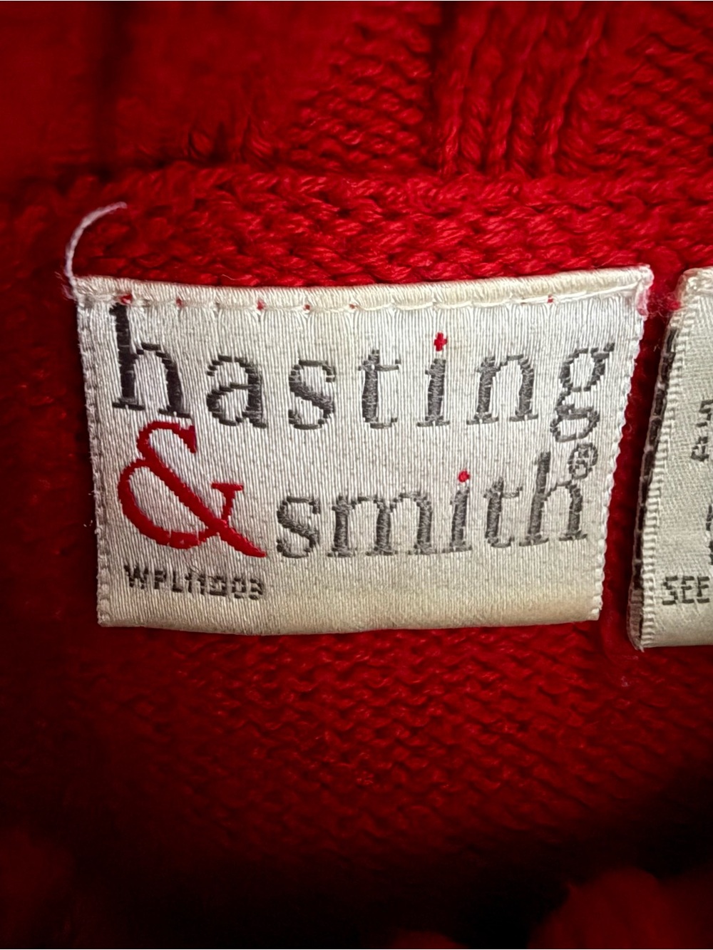 Crimson Red Turtleneck Sweater Cable Detail Fall Winter Holidays - Picture 4 of 9